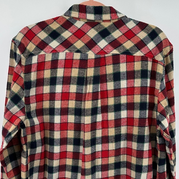 Bogari Grunge Gorpcore Outdoor Multicolor Plaid Casual Flannel Shirt SzL - Picture 10 of 13